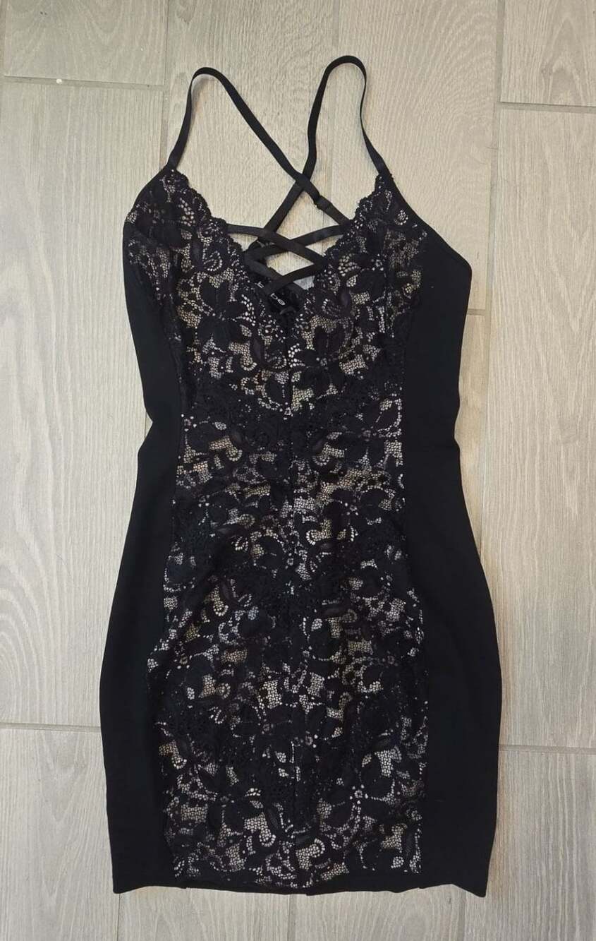 bebe Black Lace Cami Dress Size XS